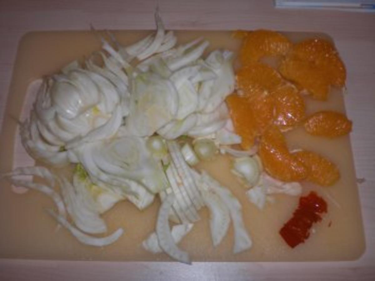 Lachs mit Mandarinen und Fenchel im Ofen gegart - Rezept - Bild Nr. 2