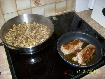 "rouladen vom Kalbsfilet mit pilzefüllung"und Pilz-Sahne-Sauce - Rezept - Bild Nr. 7
