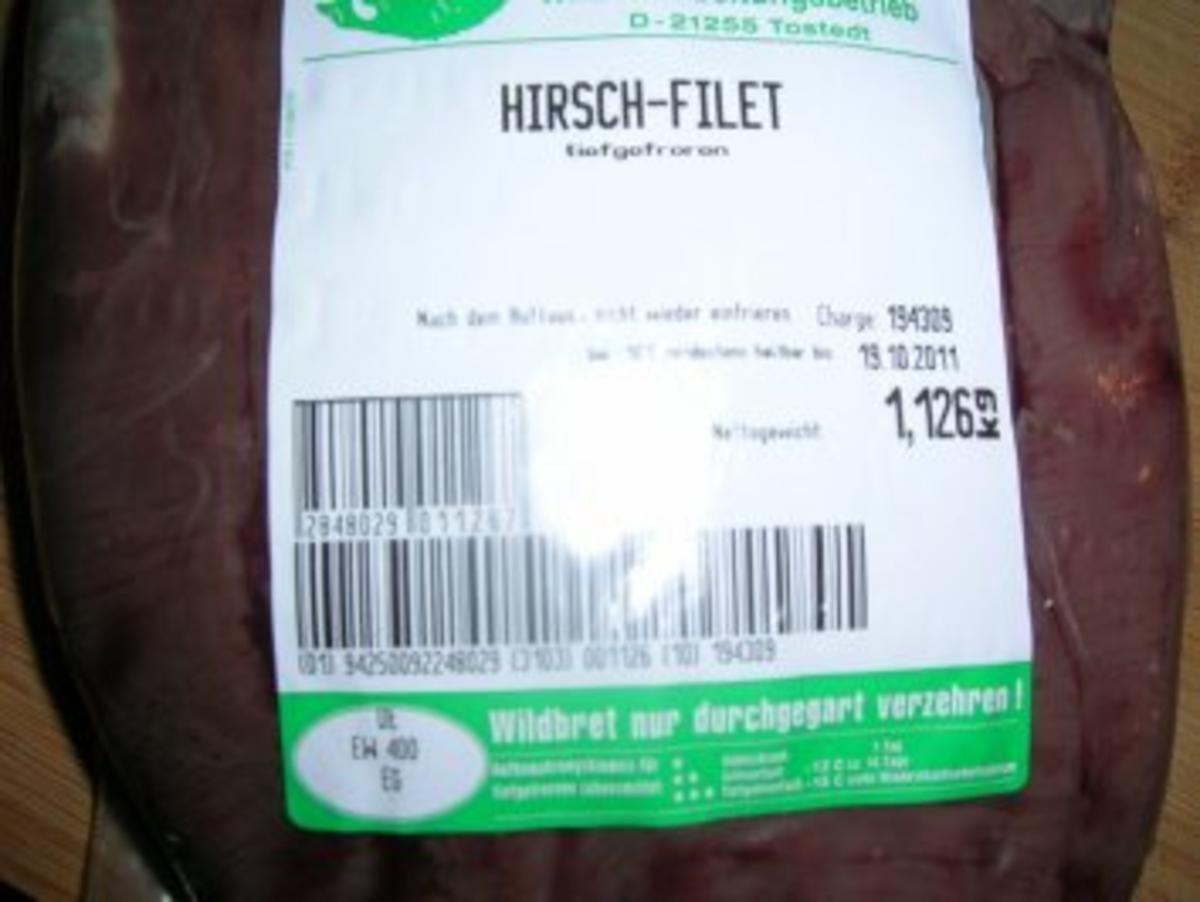 Hirschfilet mit Hagebuttensosse an Kirsch-Zwiebel-Chutney mit Walnussknödeln - Rezept - Bild Nr. 4