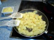 Gefülltes Schweinefilet mit Bratkartoffeln - Rezept