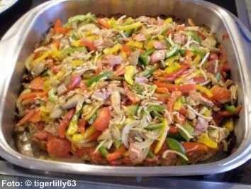 Hackfleischkuchen "pizzaiola" - Rezept - Bild Nr. 2