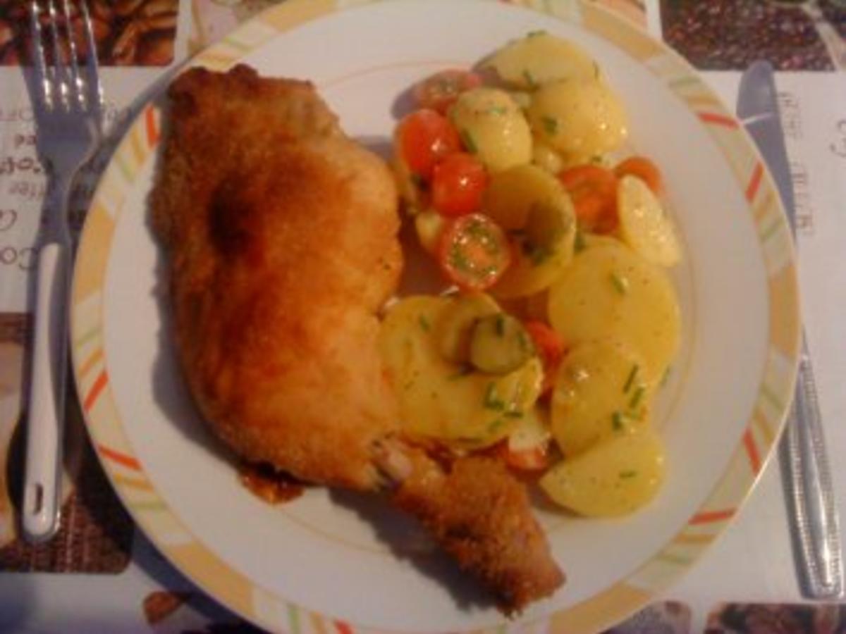 Kartoffelsalat mit Gewürzgurken und Tomaten - einfach - 44 kcal/100g