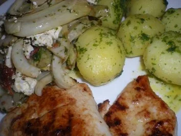 HAUPTGANG- "Gebackener Fenchel mit gegrillten Hühnchen" - Rezept - Bild Nr. 3