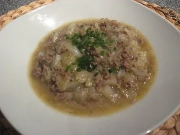 Rezept: Weißkohlgemüse mit Hackfleisch Weißkohlgemüse mit Hackfleisch - Rezept