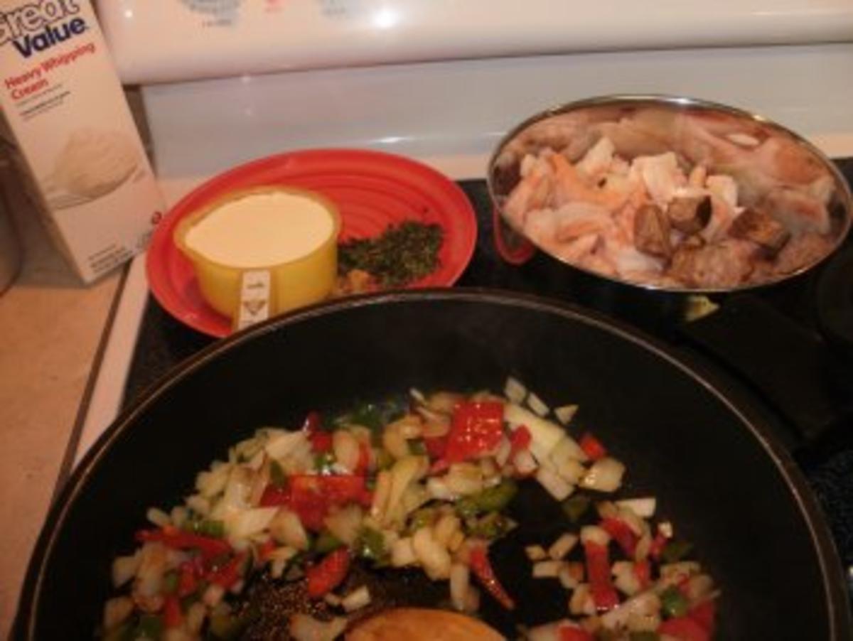 Shrimp mit Bratwurst ueber Gries - Louisiana Suedstaaten Essen     Rezept 1  von 2 - Rezept - Bild Nr. 3