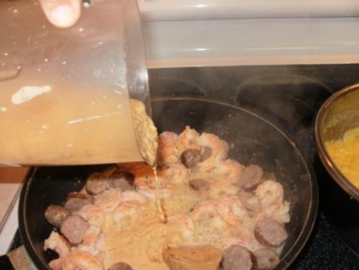 Shrimp mit Bratwurst ueber Gries - Louisiana Suedstaaten Essen     Rezept 1  von 2 - Rezept - Bild Nr. 4