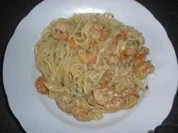 Spaghettini in Garnelen Sahnesauce - Rezept