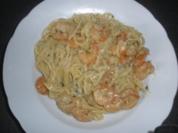 Spaghettini in Garnelen Sahnesauce - Rezept