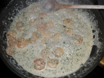 Spaghettini in Garnelen Sahnesauce - Rezept - Bild Nr. 4