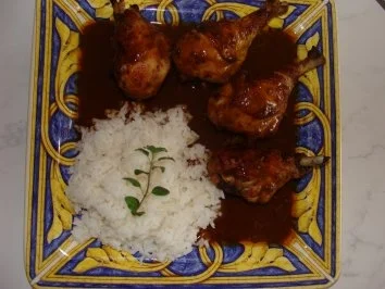 Geflügel : -Marinierte Hähnchenschenkel- - Rezept