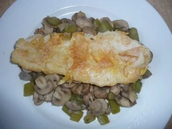 Rezept: Fischfilet auf Gemüsebett Fischfilet auf Gemüsebett - Rezept