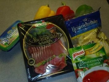 Beilagen: Paprikastreifen im Schinkenmantel - Rezept - Bild Nr. 2