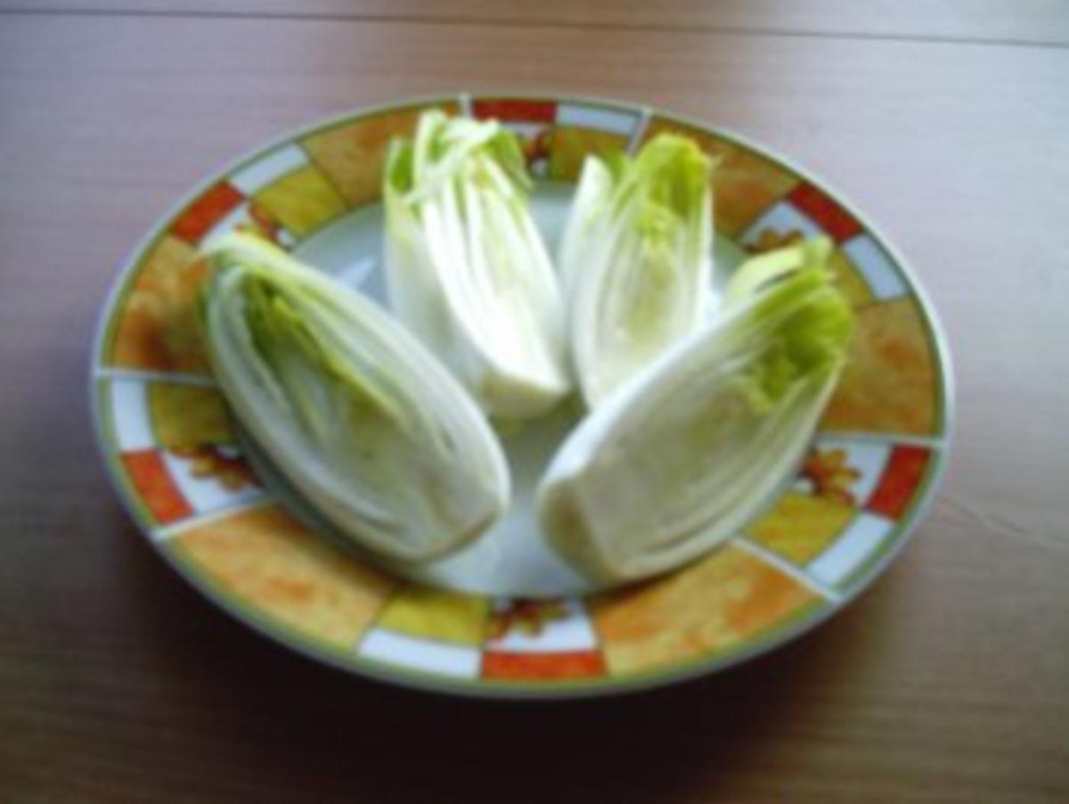 Gemüse: Chicorèe  an Kartoffelpüree, Ei und Joghurt-Senfsoße - Rezept - Bild Nr. 3