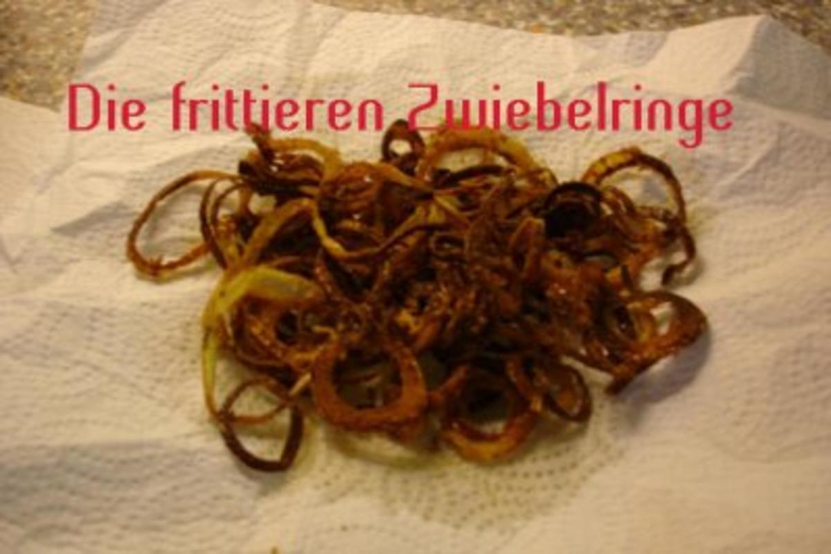 Gebratene Leber mit Apfel und Röstzwiebel an Erbsenpürree - Rezept - Bild Nr. 3