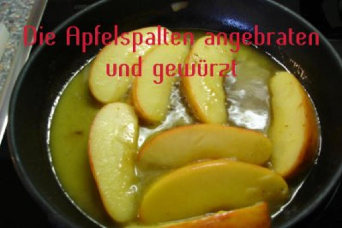 Gebratene Leber mit Apfel und Röstzwiebel an Erbsenpürree - Rezept - Bild Nr. 6