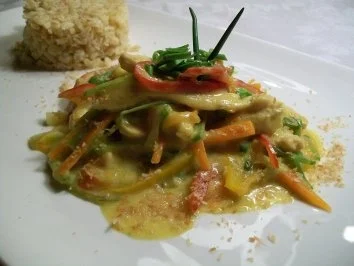 Curryallerlei zu Kokos-Zartweizen - Rezept