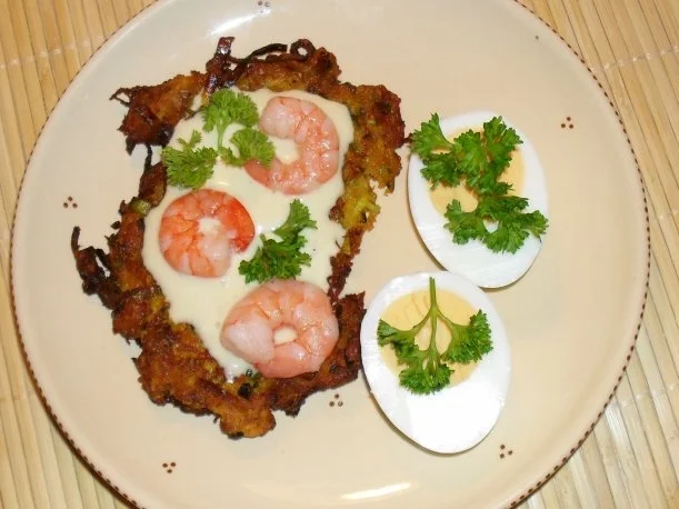 Gemüsepuffer mit Lachs - Rezept - Bild Nr. 2