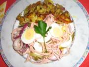 Wurstsalat mit Ei und Brägele - Rezept