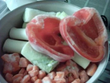 Gemüsepfanne mit Schlagsahne - Rezept - Bild Nr. 2