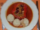 Rezept: Vegetarisches - Paprika gefüllt mit Roter Bete, Champignons, Balkan-Käse, Rührei... Vegetarisches - Paprika gefüllt mit Roter Bete, Champignons, Balkan-Käse, Rührei... - Rezept