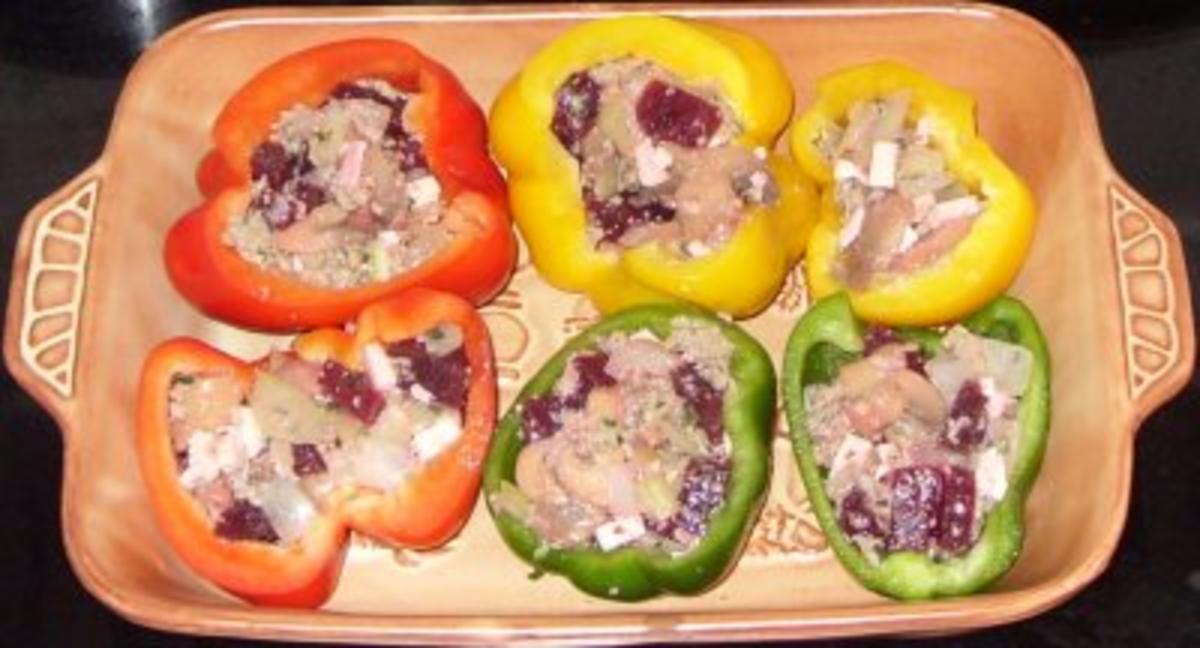 Vegetarisches - Paprika gefüllt mit Roter Bete, Champignons, Balkan-Käse, Rührei... - Rezept - Bild Nr. 2