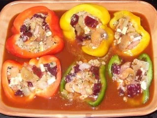 Vegetarisches - Paprika gefüllt mit Roter Bete, Champignons, Balkan-Käse, Rührei... - Rezept - Bild Nr. 3