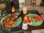 Pfannkuchen - Apfel und Cranberries - ein grosser Pfannkuchen-gebacken im Ofen - 163 Kal. fettarm Mit Bildern - Rezept