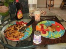 Pfannkuchen - Apfel und Cranberries - ein grosser Pfannkuchen-gebacken im Ofen - 163 Kal. fettarm Mit Bildern - Rezept