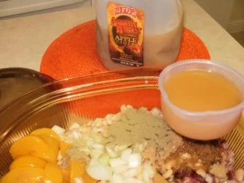 Bohnen mit Pfirsiche - gebacken   200 Kal und fettarm - Das geht gut mit Fisch oder Grilled Huhn - Rezept - Bild Nr. 5