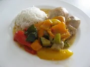 Hendlhaxln mit Gemüse und Reis - Rezept