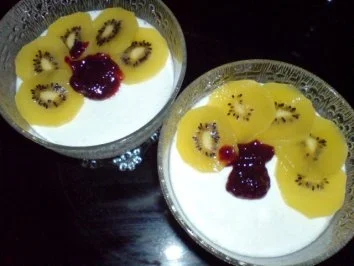 Flammendes Herz - Quarkgelee mit Kiwis - Rezept - Bild Nr. 2