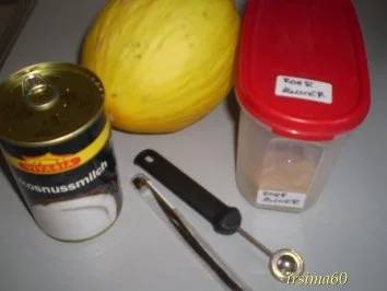 Rezept: Honigmelone in Kokosmilch Bild Nr. 2 Honigmelone in Kokosmilch - Rezept - Bild Nr. 2