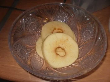 Überbackene Apfelringe - Rezept