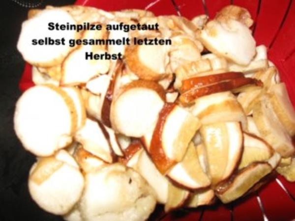 Herzragout m Steinpilzen - einfach - 129 kcal/100g