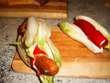 Rezept: Chicoree-Hot -Dog -Art Bild Nr. 4 Chicoree-Hot -Dog -Art - Rezept - Bild Nr. 4