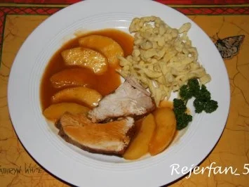 Putenbraten mit Calvados-Äpfeln - Rezept
