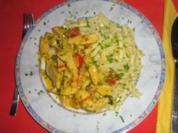 Currygeschnetzeltes von der Pute mit Nudeln - Rezept