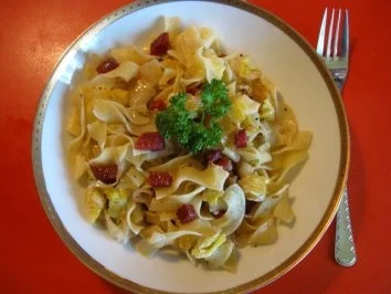 Rezept: Krautfleckerl...von Resten Krautfleckerl...von Resten - Rezept