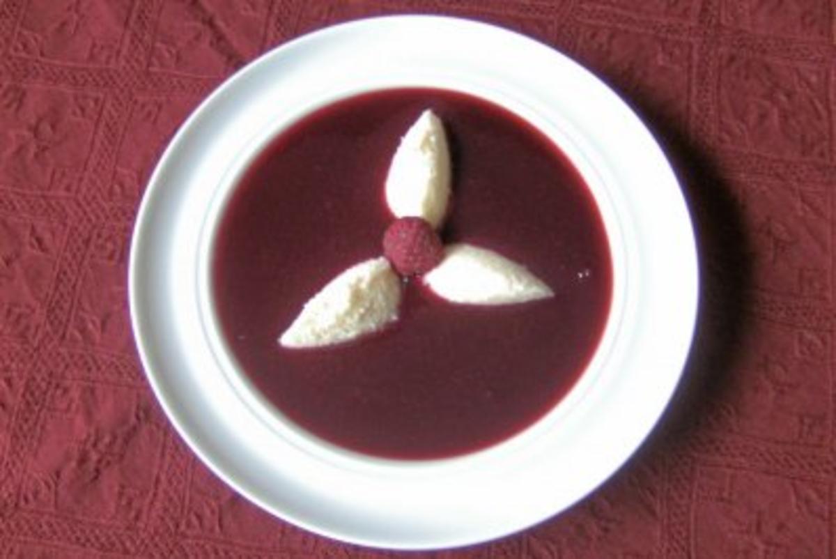 Himbärsuppe mit Grießnocken - Rezept