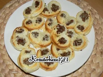 Blätterteigschweinsöhrchen mit Hackfleisch - Rezept - Bild Nr. 4