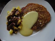 Haferflockenpuffer mit Obst - Rezept
