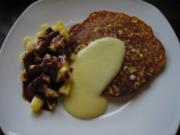 Haferflockenpuffer mit Obst - Rezept