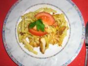 Curry-Geschnetzeltes überbacken mit Parmesan - Rezept