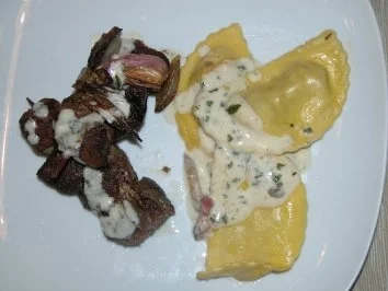 Agnolotti mit Spießchen - Rezept