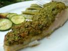Seelachs" mit grüner Kruste. - Rezept