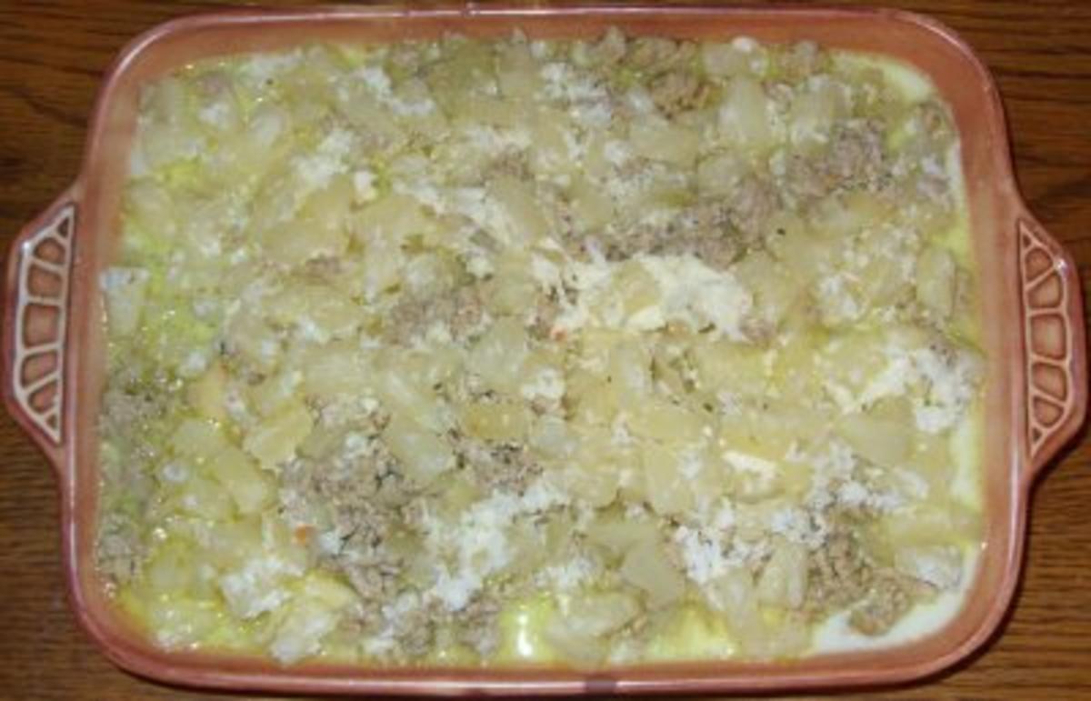 Auflauf herzhaft - Schupfnudel-Hackfleisch- Auflauf mit Ananas und Kokos - Rezept - Bild Nr. 5