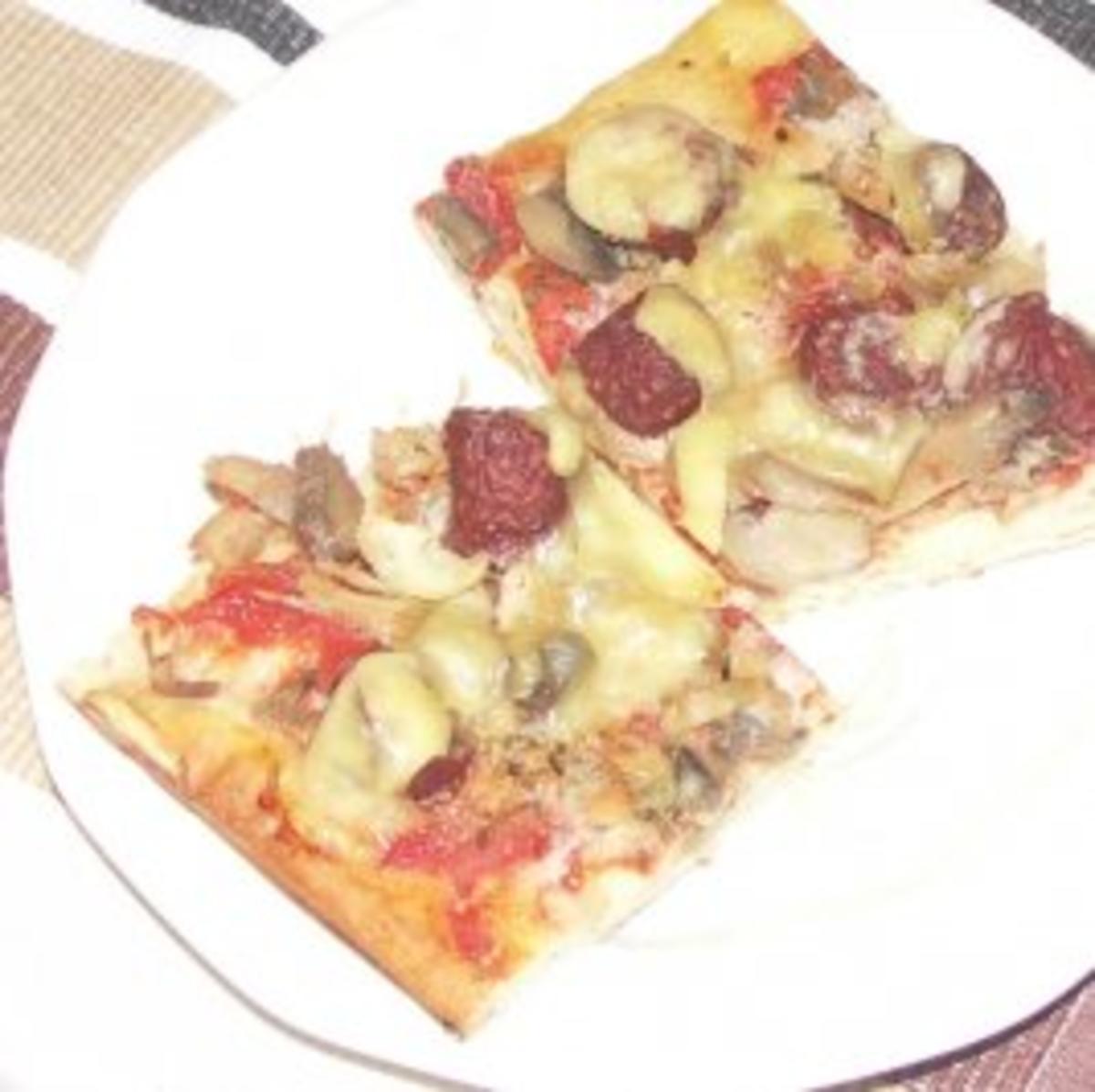 Pizza mit Hirschrohesser - Rezept - Bild Nr. 2