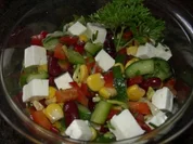 Salatbar:  BAUERNSALAT,  griechische Art - Rezept