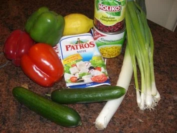 Rezept: Salatbar: BAUERNSALAT, griechische Art Bild Nr. 2 Salatbar: BAUERNSALAT, griechische Art - Rezept - Bild Nr. 2