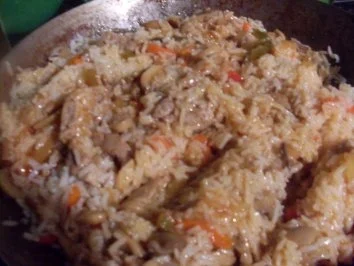 Süß-saure Filet-Reispfanne - Rezept